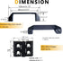 KOOTANS 2 Sets 2020 Series Door Handle and Frame Hinges Install Kit for 20x20 Aluminum Extrusion Profile Slot 6mm-4pcs Zinc Alloy Hinges, 2pcs Aluminum Handles with T-Nuts Hex Screws Wrench by KOOTANS