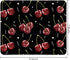 Cherry Print Black Mouse Pads, Funky Personalized Mouse Mat Design, Small Mouse pad for Desk Home Office Gaming