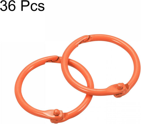 uxcell Loose-Leaf Binder Rings, 30mm/1.2 inch Metal Book Ring Key Holder for Home, Office Supplies, 36 Pack