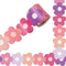 Whaline 32.8ft Preppy Hippie Flower Bulletin Board Borders - Y2K Pink Purple Die-Cut Trim for School Decor