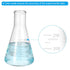 PATIKIL 4 Pcs 250ml Narrow Mouth Graduated Erlenmeyer Flask, Borosilicate Glass for Lab Experiment Chemistry