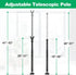 Jammer 1Pack Sliding Glass Door Lock & Door Stoppers Security Bar Keep Your Home Security, Adjustable