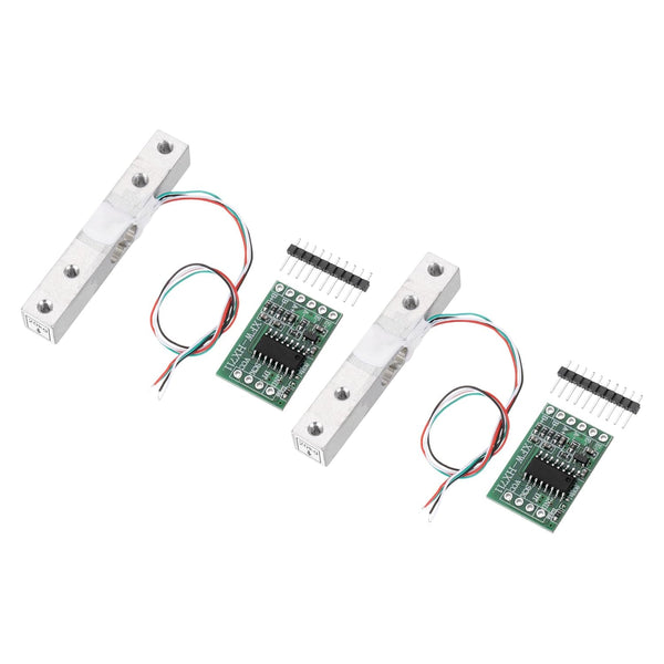 MECCANIXITY Digital Load Cell Weight Sensor Kit, 2 Set, 20KG + HX711 Module, 24 Bit Precision A/D Dual-Channel