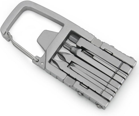 Generic 12 1 in Keychain Multitool Screwdriver Bit Folding Multi Tool Bottle Opener Portable Pocket Tool for Outdoors