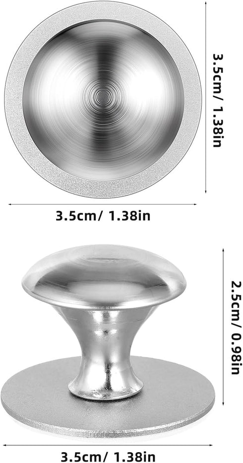 Set 2 of Stainless Steel Suction Cup Grab Bars for Bathroom and Cabinet Use