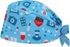 Scrub Caps Women, Double-Sided Printed Adjustable Women's Surgical Cap with Buttons, Breathable
