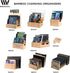 MobileVision Bamboo Multi Device Inclined Organizer - Upright Sections for Smartphones, Tablets, Laptops, 5 Slots