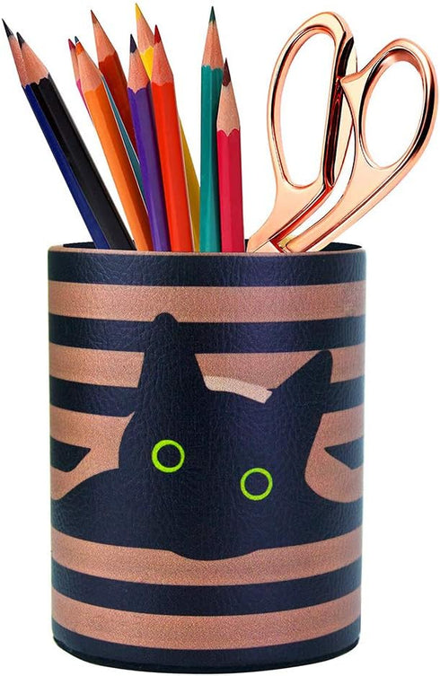 HEYGO Black Cat Pencil Holder, Desk Organizer Accessories for Women and Girls (Black Cat)