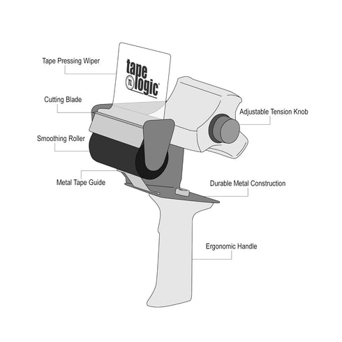 Aviditi Tape Logic 2 Inch Top Gun Packing Tape Dispenser Gun for Packing and Shipping