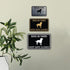 Classic Framed Dog In Yard Keep Gate Closed Wall Door Sign - Black/Gold (Small)
