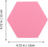 HOMSFOU 12 Pcs Felt Backdrop Wall Sticker Memo Bulletin Boards Flannel Hexagonal Board Hexagon Wall Board Tiles Wall Memo Board Pink Office Decor Self-adhesive Memo Board with Box Brick 3D by HOMSFOU