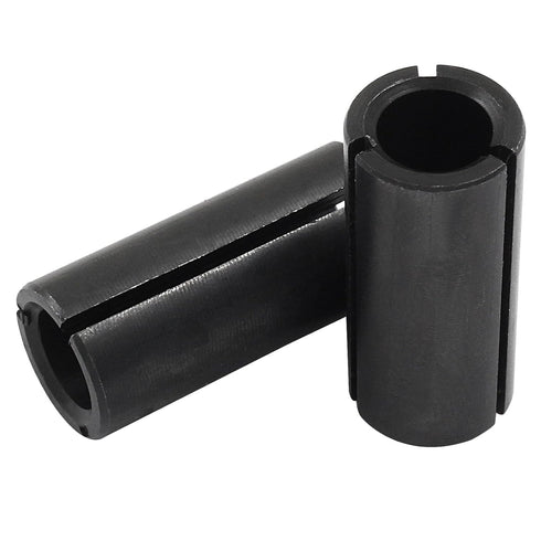 Unlorspy 2PCS Router Conversion Chuck Adapter 12.7mm (1/2") to 8mm (5/16") Black Carbon
