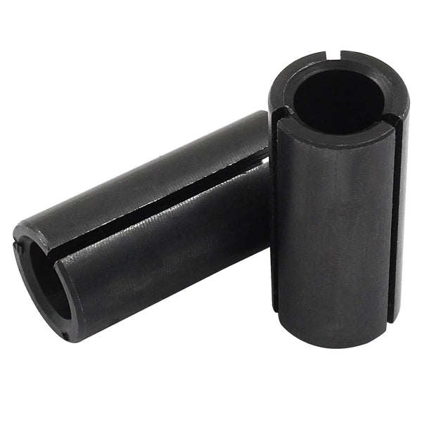 Unlorspy 2PCS Router Conversion Chuck Adapter 12.7mm (1/2") to 8mm (5/16") Black Carbon