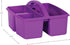 Teacher Created Resources Purple Portable Plastic Storage Caddy 6-Pack, 3 Compartment for Classrooms, Kids Room, Office