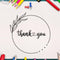 Personalized Thanks Custom Stamp for Small Business - Pre-Inked Elegant Gratitude Pre-Inked