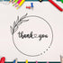 Personalized Thanks Custom Stamp for Small Business - Pre-Inked Elegant Gratitude Pre-Inked