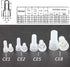 Rextin 100pcs CE8 Closed End Wire Crimp Connectors, Protective Wire Crimp Cap Terminals