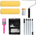 Paint Roller Kit with Extension Pole - 6 Pieces Set with 9"