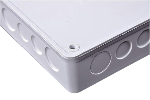 PVC Plastic Junction Conduit Box 6" x 6" x 3" with 3/4" & 1" Pre molded Holes by Co.