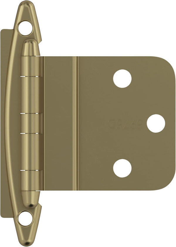 Amerock BPR3417BBZ Cabinet Hinge | 3/8 in Inset Non-Self Closing Face Mount | Golden Champagne | 1 Pair