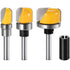 1/4 Inch Shank Bowl and Tray Template Router Bit Set - Carbide Round Nose Groove Router Bit Set, 3Pcs