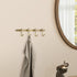 WINCASE Brass Towel Hook Rack, Brushed Brass Wall Hook Rack, Antique Brass Row Hooks with 4 Hooks Rustic Wall Mounted by WINCASE