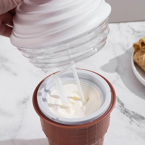 Mrisata 5V DIY Ice Cream Maker Machine Beginner-Friendly Safe ABS PP Material USB Plug in for Homemade Ice Cream Sorbet