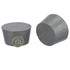 CleverDelights Rubber Stoppers — Size 9 — 3 Pack — 37mm x 45mm x 25mm Long — Gray Solid Plug #9