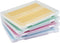 Mickiewicz 4 Pack A4 Paper Storage Box, 8.5 x 11 Plastic Portable Project Case for Scrapbook, Office, Craft Supplies