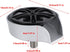 G1/2 Glass Rinser Automatic Rotating Cup Washer, High Pressure Jet Sprayer with Thread, Stainless Steel Sink Mounted