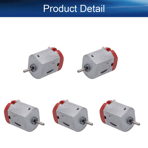 Heyiarbeit 5pcs 3V 16500RPM DC Motor Round Shaft Micro Electric Motor for DIY Electronic Equipment Model