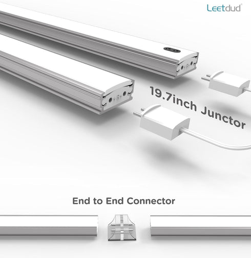 10 Inch 3 Dimmable 4000K Counter Leetdud Hand Wave Under Cabinet LED Lighting Plug in, Pcs Linkable Ultra Thin Aluminum