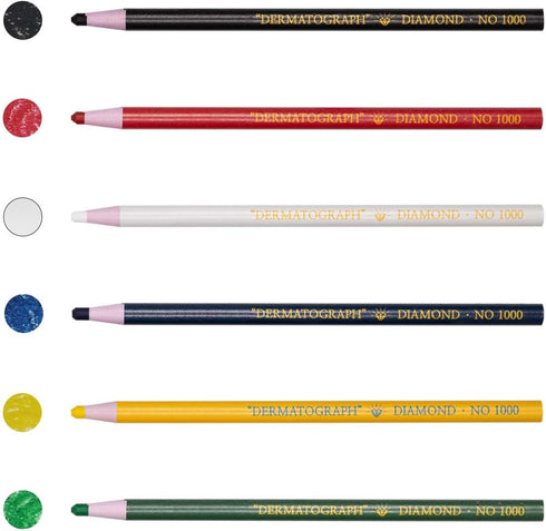 Office 4 All Diamond Peel-Off China Markers, Assorted Pack of 12, Glass, Cellophane, Vinyl, Metal, Skin