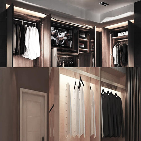 9.8ft Closet Counter 4000K Under Cabinet Lighting Motion Led Strip Lights Battery Powered Basement Trunk Bed Stair