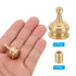 PATIKIL 18 25mm 3 Set x Lamp Finials Caps Knob, Solid Brass Lamp Shade Top Decoration Screw Cap Nuts with Brass