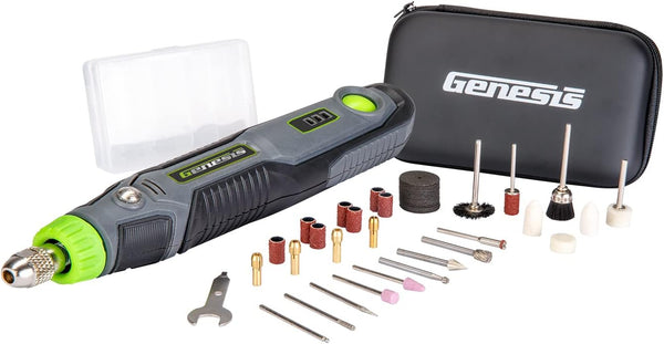Cordless Rotary Tool with 2-Speeds, 50-Piece Accessory Set, Storage Case for DIY Projects