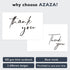 50 4x6, 2 AZAZA Bulk Thank You Cards with Envelopes Navy Blue Thank You Cards Minimalistic Designs, Funeral Thank You