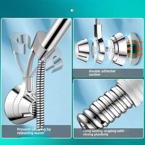 RecDec Adjustable Shower Head Holder Suction Cup Handheld Shower Head Bracket Bidet Sprayer Holder for Toilet Handheld
