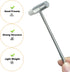 Lightweight Small Hammer, Plastic Head and Metal Head, Small Size Craft Hammer for Toy Building Projects, Jewelry, Watch, Tuning, Woodworking, DIY, Leather, 6.6", 3 Pcs by Kannony Wind