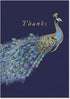 Set, Set 10 (45026) Punch Studio Boxed Thank You Card of Cards/Envelopes, Peacock Design