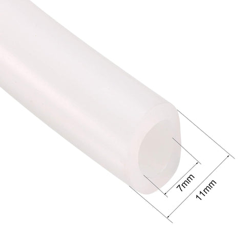 uxcell a16031400ux0191 7 mm x 11 mm Silicone Translucent Tube Water Air Pump Hose Pipe, 16' Long