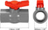PATIKIL 50mm 2" ID PVC Ball Valve - 2 Pack Socket Type Shut-off Valve with Easy Handle