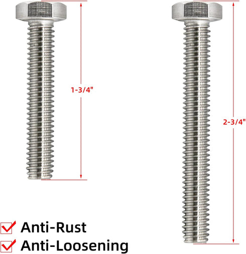 16PCS 304 Stainless Steel Post Attachment Kit, Sign Mounting Hardware, Bolts and Nuts for U Channel Post