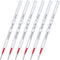 Red Gel Pen Refills - 6 Pack - 0.5mm Fine Point Quick Dry Ink for Journaling and School Supplies