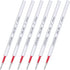 Red Gel Pen Refills - 6 Pack - 0.5mm Fine Point Quick Dry Ink for Journaling and School Supplies
