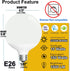 ILC G120 LED Large Globe Light Bulbs, 15W Color Changing, 150W Equivalent, E26 Base, 4.72 inch, 2 Pack