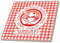 3dRose Light Hearted Ice Cream Sundae Design in Red and White Gingham