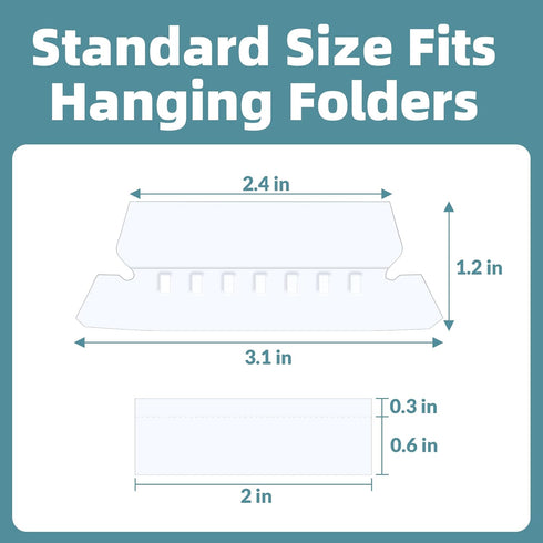 File Folder Labels - SUNEE 100 Sets Hanging File Folder Tabs Labels and Inserts for Folders