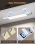 7.8" 6-Pack Closet 30 Dimmable, 3 EZVALO Rechargeable Motion Sensor Light Indoor, Under Cabinet Lighting, Wireless