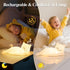 16 Colors+5 Dimming+Silicone Lying Flat Cat Lamp Funny Gifts, Random Stuff, Touch+Remote+Recharge Night Light for Kids